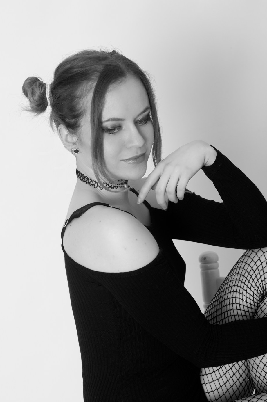 Roksi, Applecore, Cork, Model, Studio, Photoshoot, Glamour, Portrait, black and white