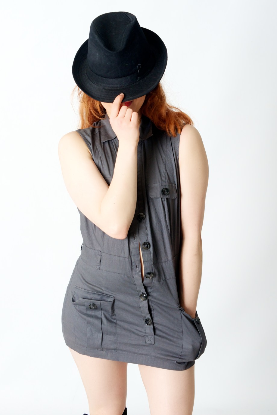 Roksi, Applecore, Cork, Model, Studio, Photoshoot, Glamour, Portrait, red hair, hat
