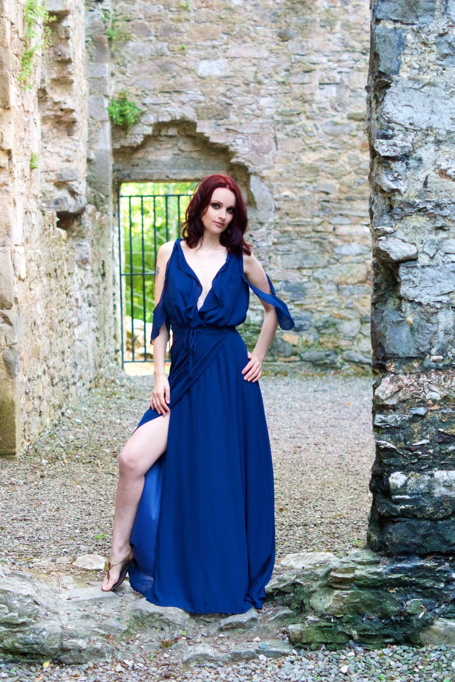 blue dress, Fashion, Boohoo, Mallow, Castle, Glamour, Photoshoot
