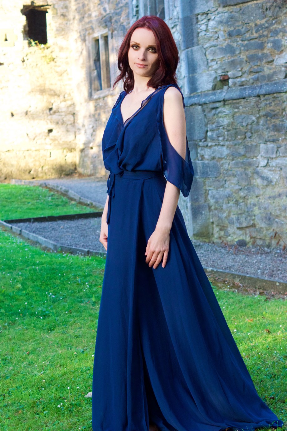 blue dress, Fashion, Boohoo, Mallow, Castle, Glamour, Photoshoot