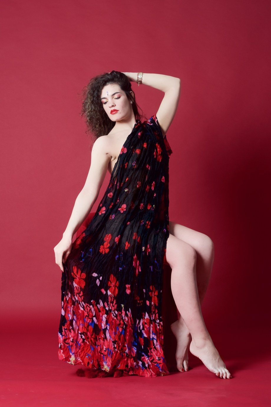 red, topless, implied, studio, femininity, hair, cork, models, ireland