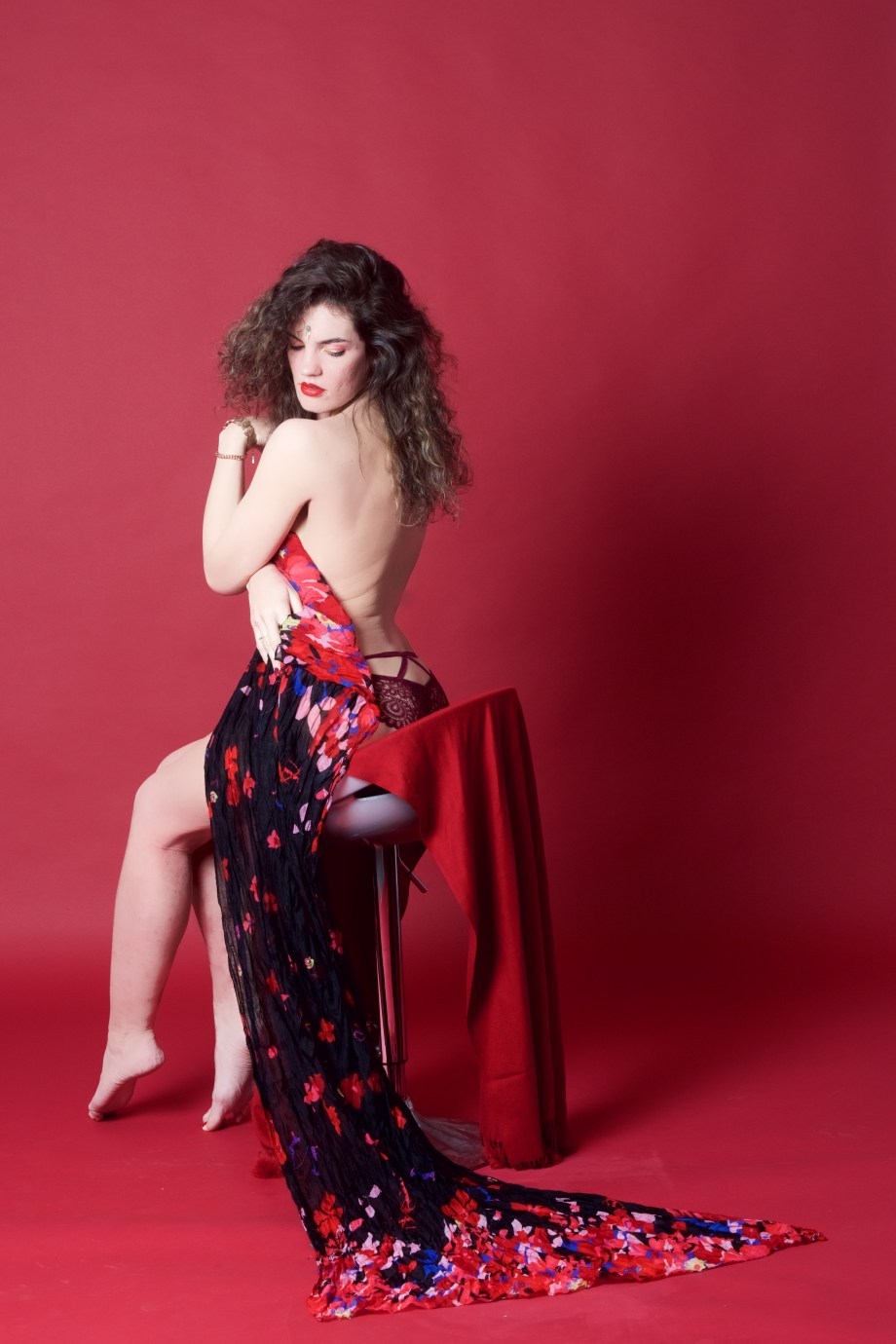 red, topless, implied, studio, femininity, hair, cork, models, ireland