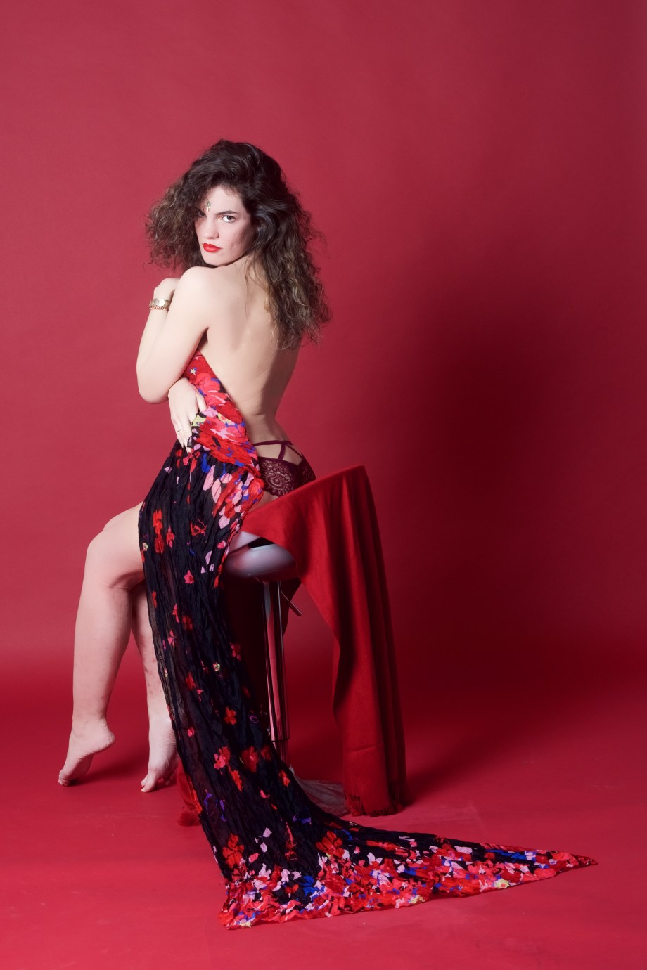 red, topless, implied, studio, femininity, hair, cork, models, ireland