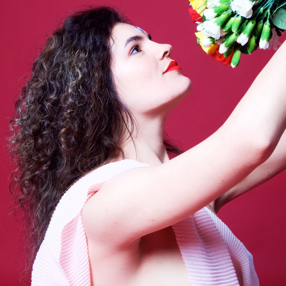 red, flowers, topless, implied, studio, femininity, hair, cork, models, ireland