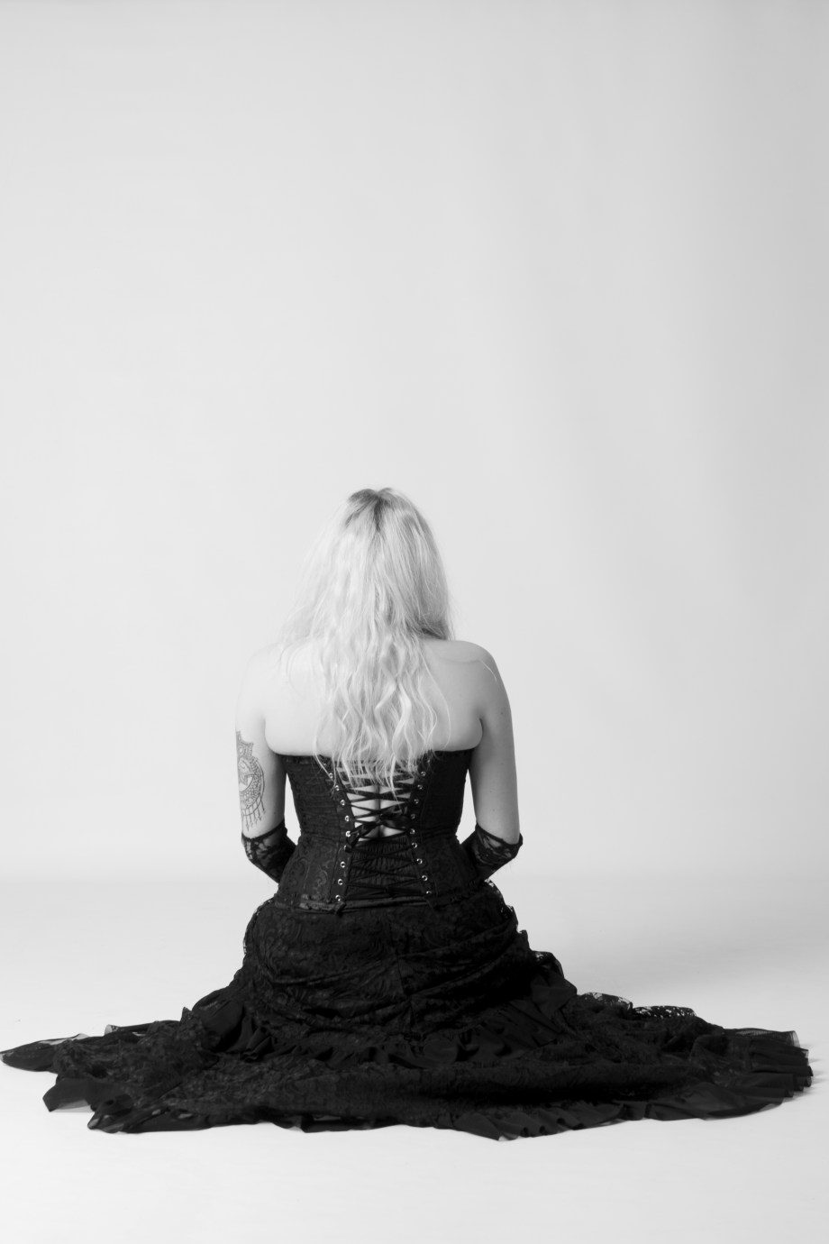 portrait, black and white, studio, glamour, ireland, cork, blonde, lingerie