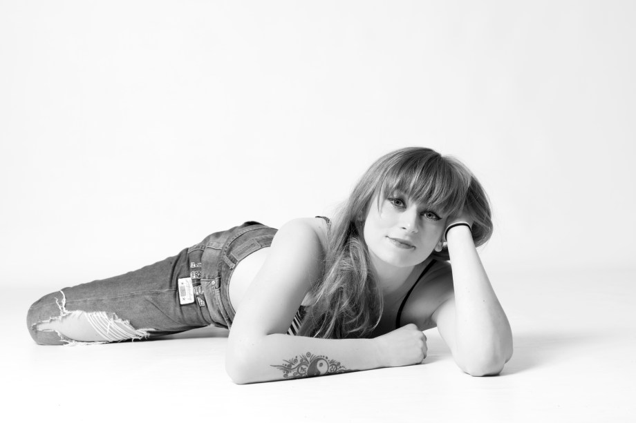 cork, portrait, glamour, studio shoot, jeans, denims, black and white
