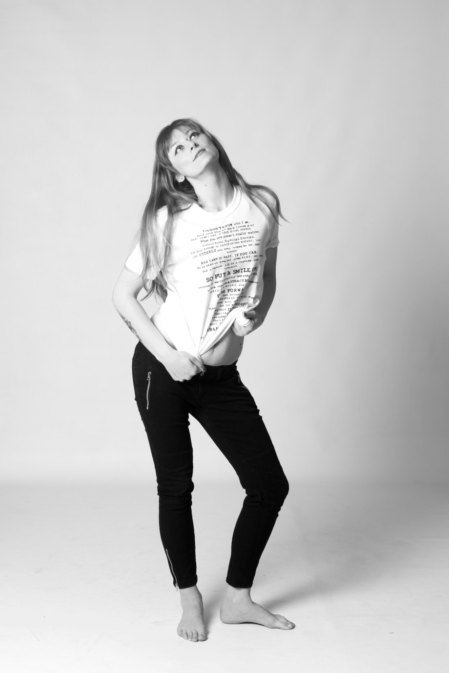 cork, portrait, glamour, studio shoot, jeans, denims, black and white