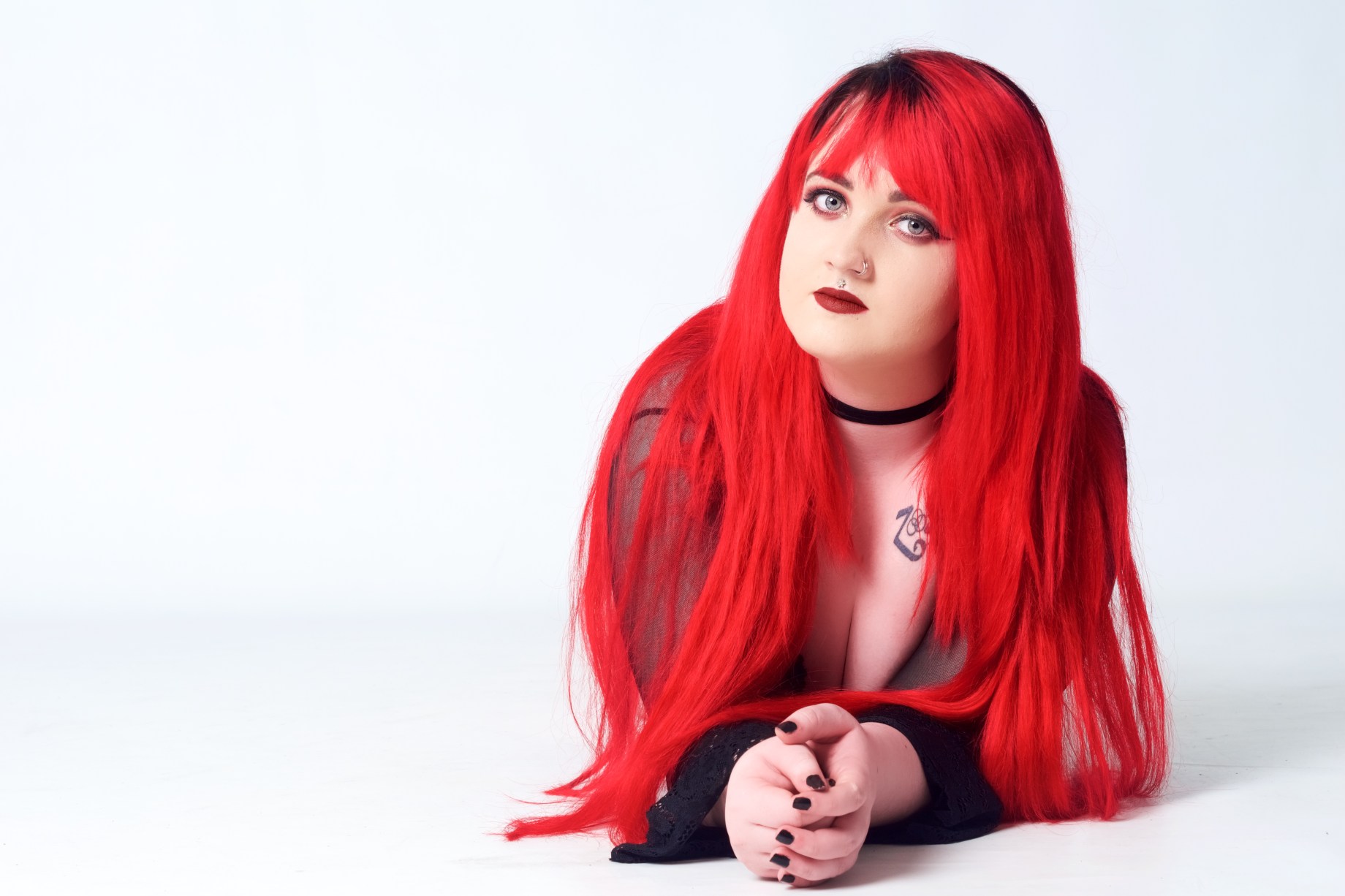 cork, glamour, photography, boudoir, velvet moon, red, hair, lingerie, studio