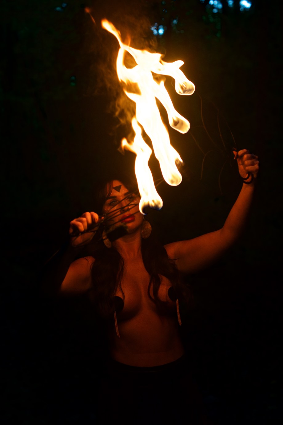 cork, glamour, topless, model, fire performer, fire fans, alternative