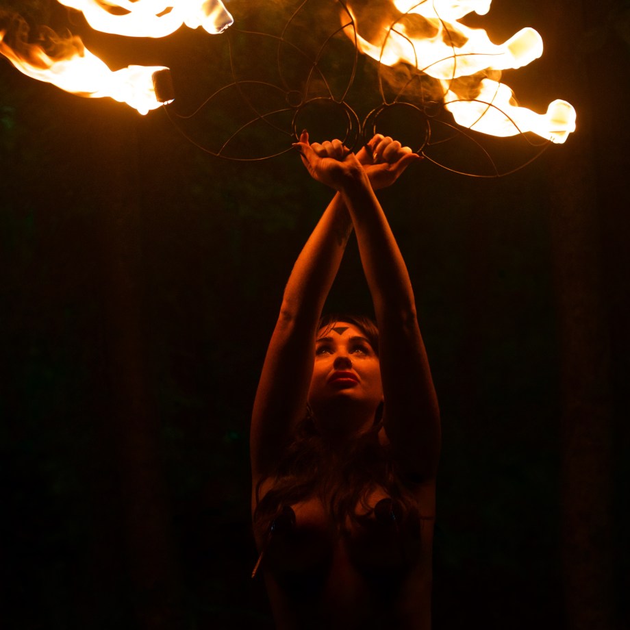 cork, glamour, topless, model, fire performer, fire fans, alternative