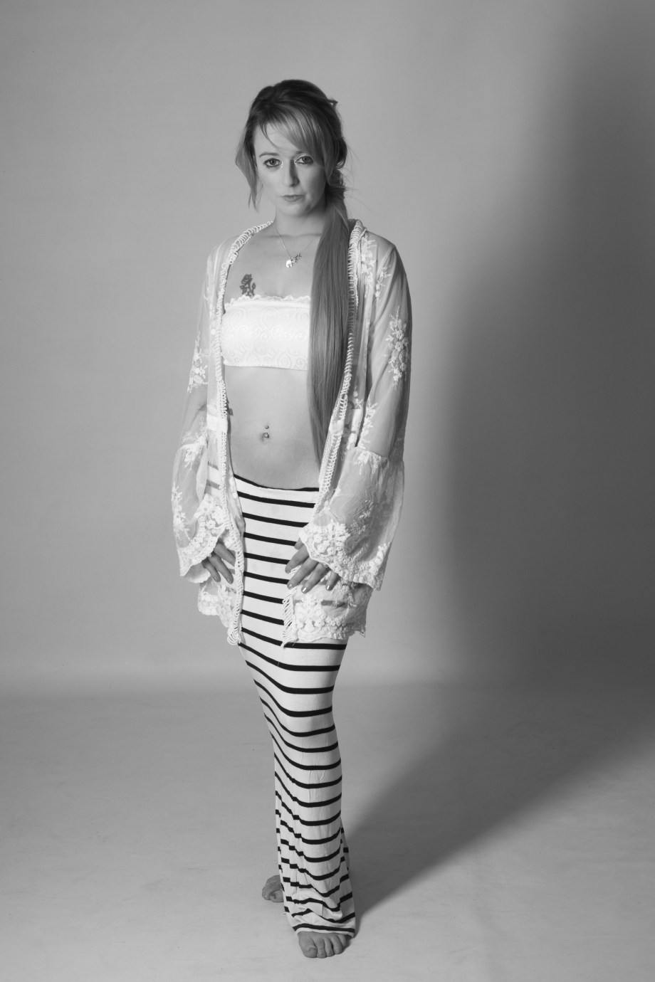 Cliona B, Glamour, Barbarella Band, photoshoot, studio