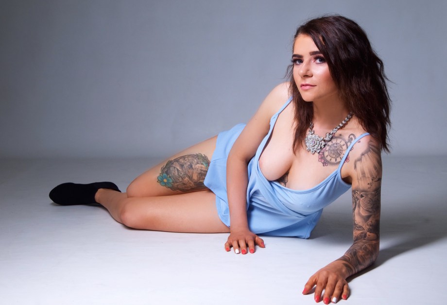glamour, cork, studio shoot, boudoir, tattoos, topless, implied