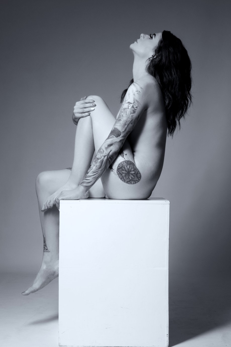 glamour, cork, studio shoot, boudoir, tattoos, nude, implied