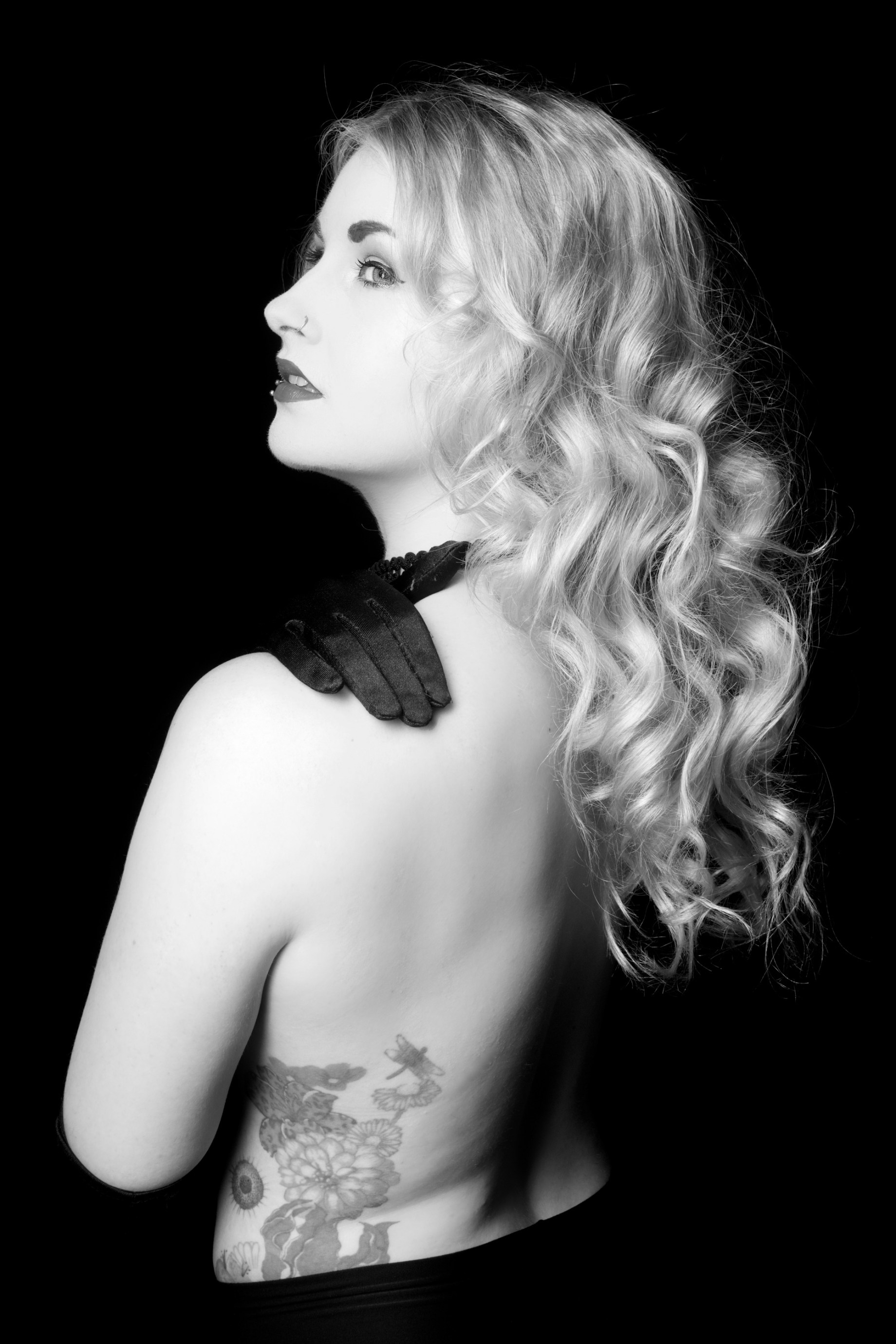 portrait, black and white, cork, ireland, glamour