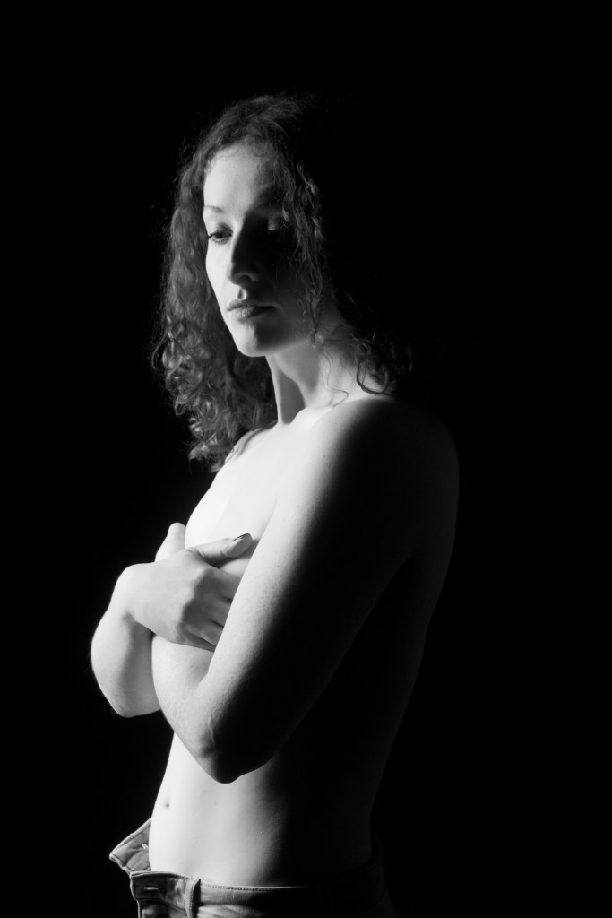 black and white, portrait, cork, ireland, topless