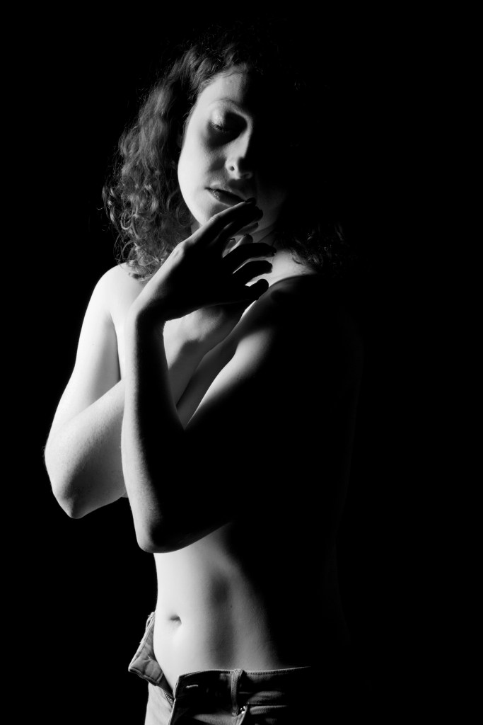 black and white, portrait, cork, ireland, topless