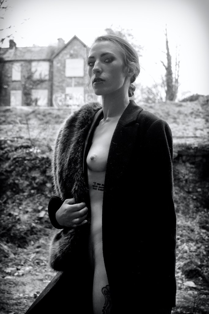alternative, glamour, cork, ireland, photography, black and white, topless
