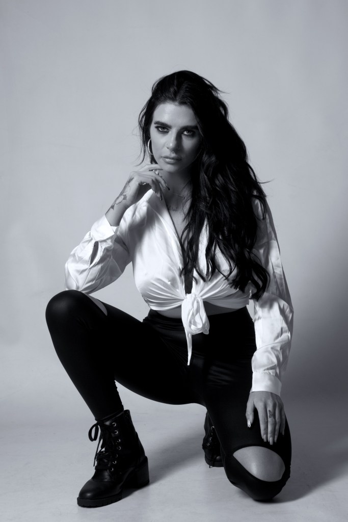 black and white, glamour, tattoos, studio shoot, cork, ireland, Julieanne Mccarthy