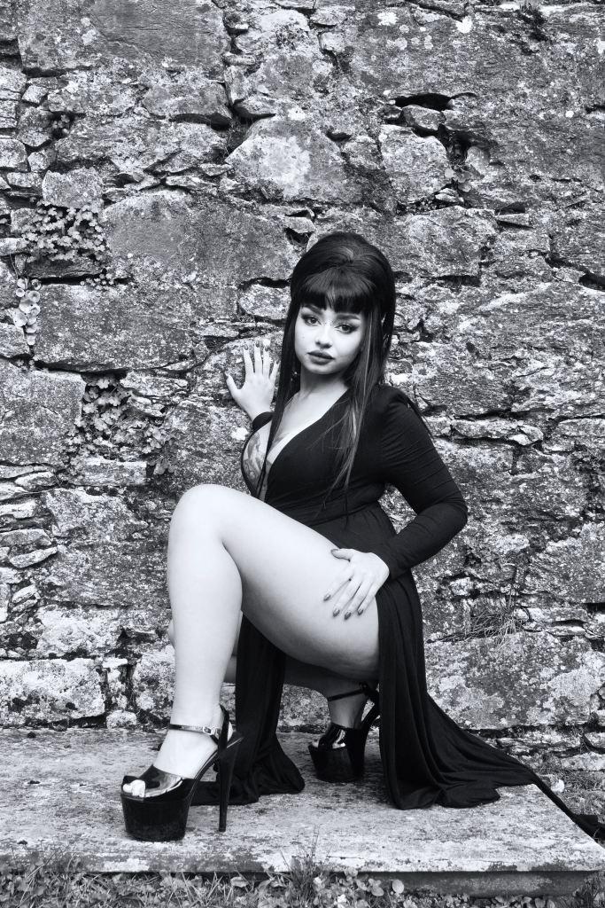 Altair Leiros, black and white, glamour, alt model, cork, ireland, Elvira