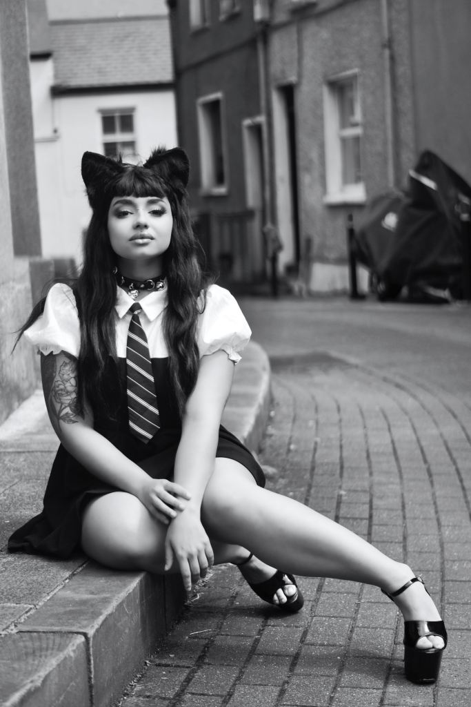 Catgirl, cork, ireland, Altair Leiros, anime, cosplay, black and white