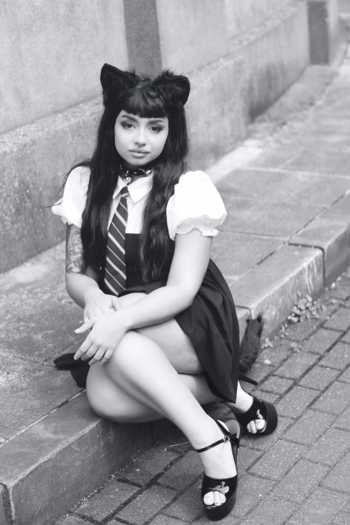 Catgirl, cork, ireland, Altair Leiros, anime, cosplay, black and white