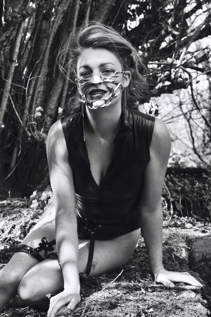 Model Photography, Cork, Ireland, Steampunk, railway track, black and white