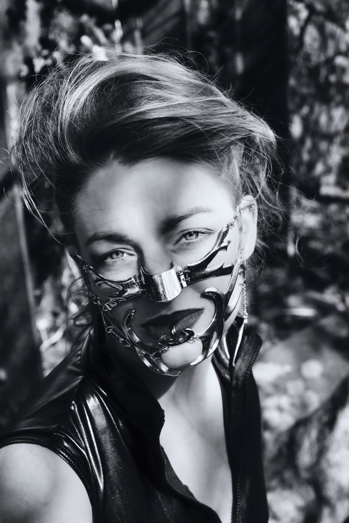 Model Photography, Cork, Ireland, Steampunk, railway track, black and white