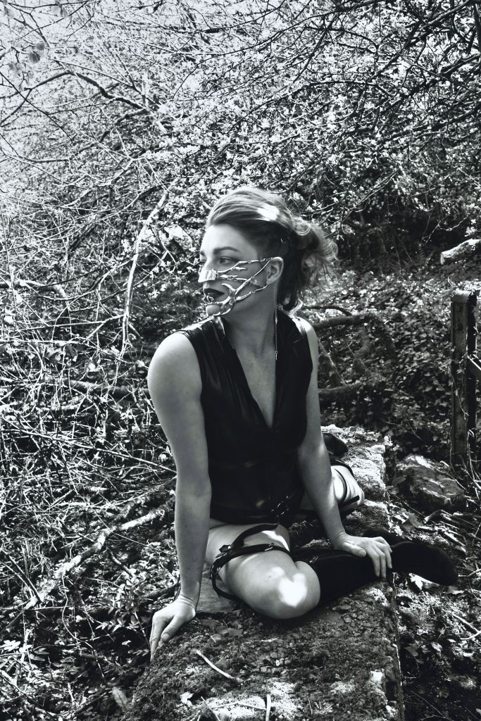 Model Photography, Cork, Ireland, Steampunk, railway track, black and white